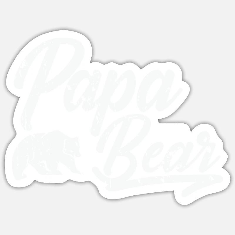 Papabär Sticker Größe S (10 x 10 cm)