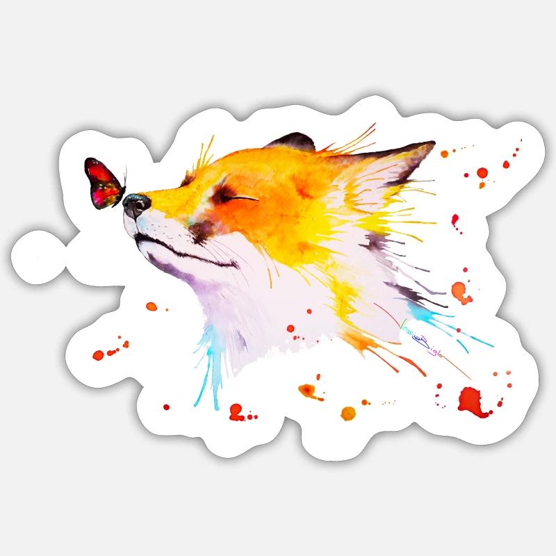 Rotfuchs Sticker Größe S (10 x 10 cm)