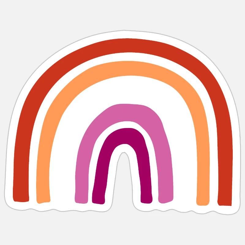 Lesbian Rainbow LGBT Sticker size S (10 x 10 cm)