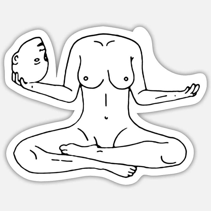 without head Sticker size S (10 x 10 cm)