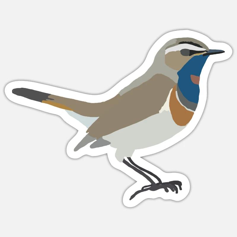 Choux bleus - Sticker taille S (10 x 10 cm) - blanc mat