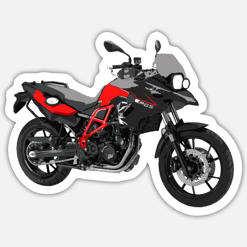 motorcycle - Sticker size S (10 x 10 cm) - white matte