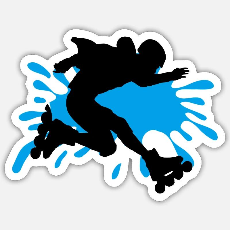 Roller Rollschuhe Sticker Größe S (10 x 10 cm)
