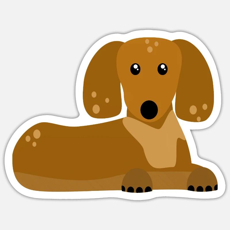 Dackel Sticker Größe S (10 x 10 cm)