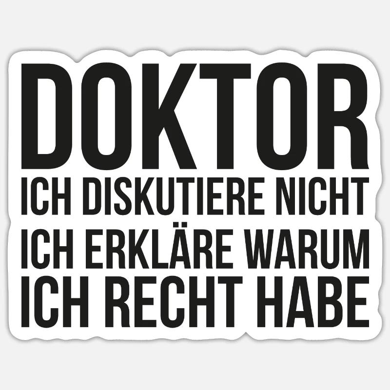 Doktor Student Phd Geschenk Dissertation Sticker Größe S (10 x 10 cm)