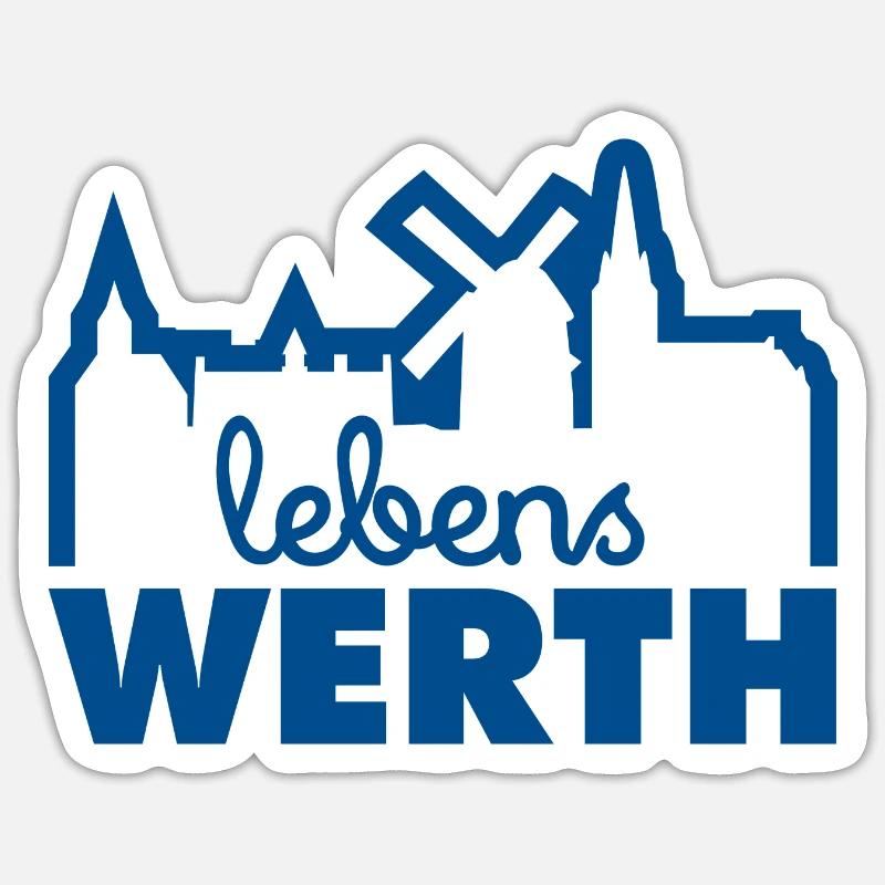 Werth - Lebens WERTH - Skyline Sticker Größe S (10 x 10 cm)