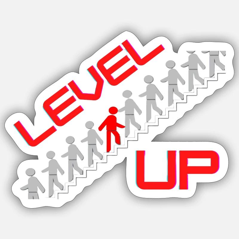 Level up Sticker size S (10 x 10 cm)