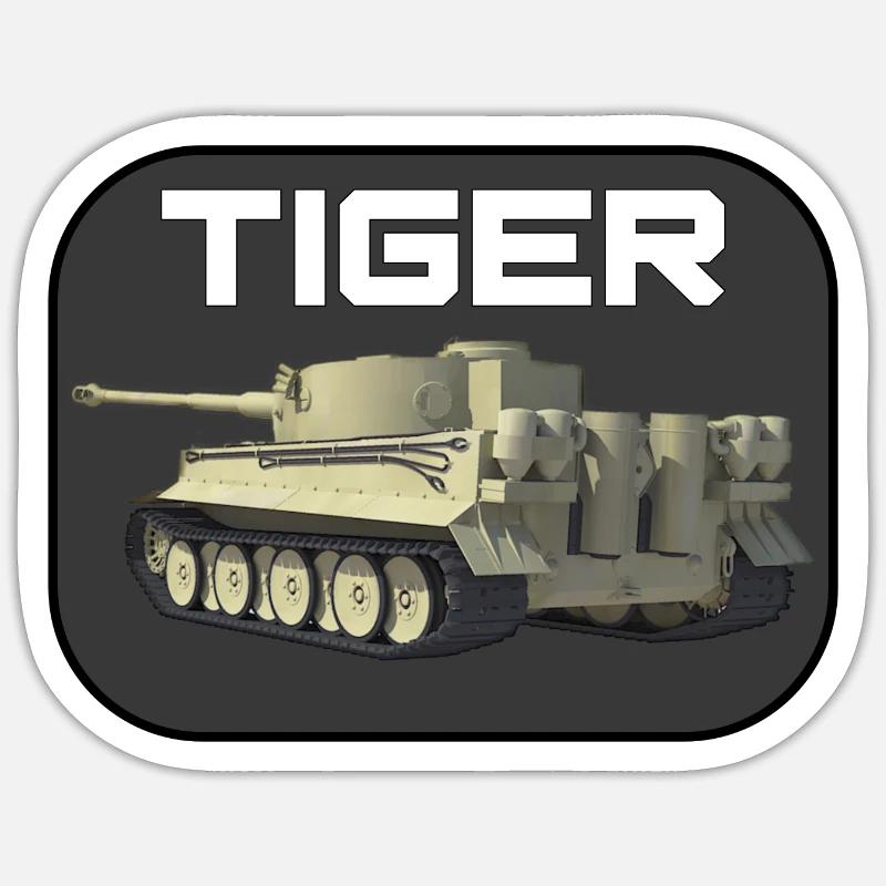 tiger - Sticker size S (10 x 10 cm) - white matte