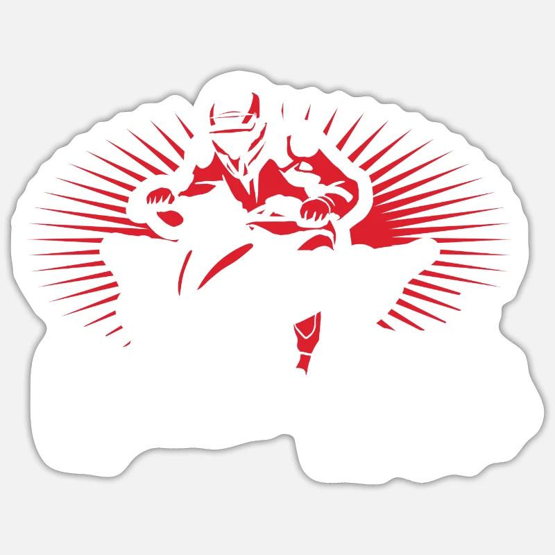 Quad - Sticker Größe S (10 x 10 cm) - Mattweiß