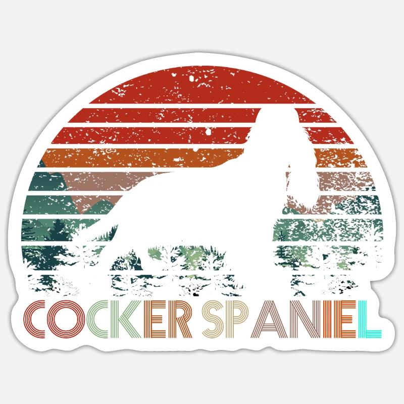 COCKER SPANIEL - Sticker size S (10 x 10 cm) - white matte