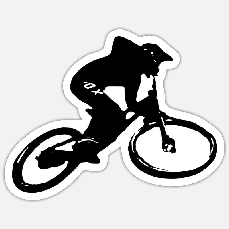 Descente - Sticker taille S (10 x 10 cm) - blanc mat