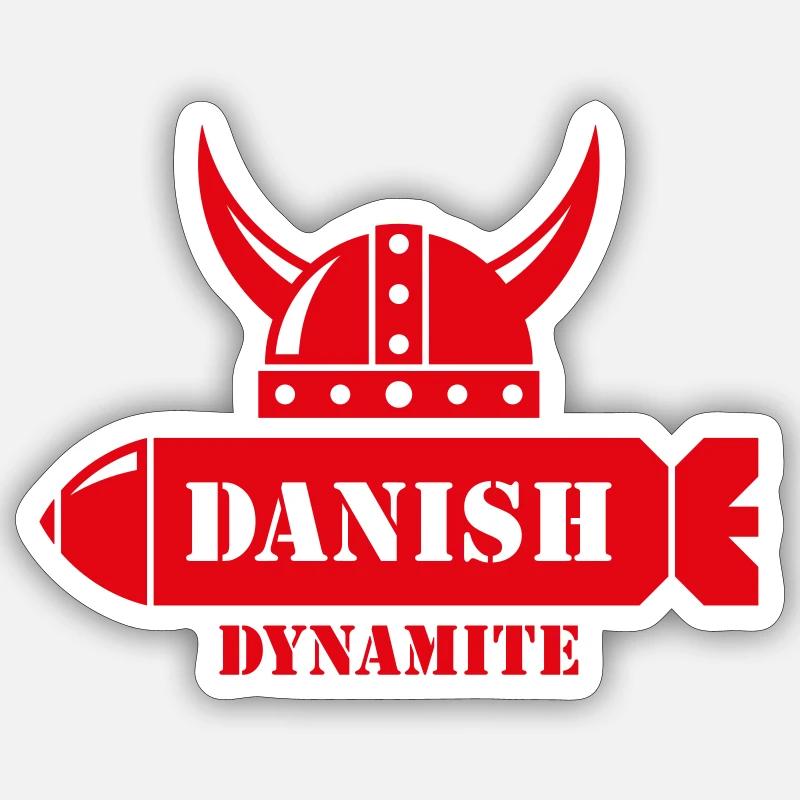 Danish Dynamite (Dänemark / Wikinger / Geschoss) Sticker Größe S (10 x 10 cm)
