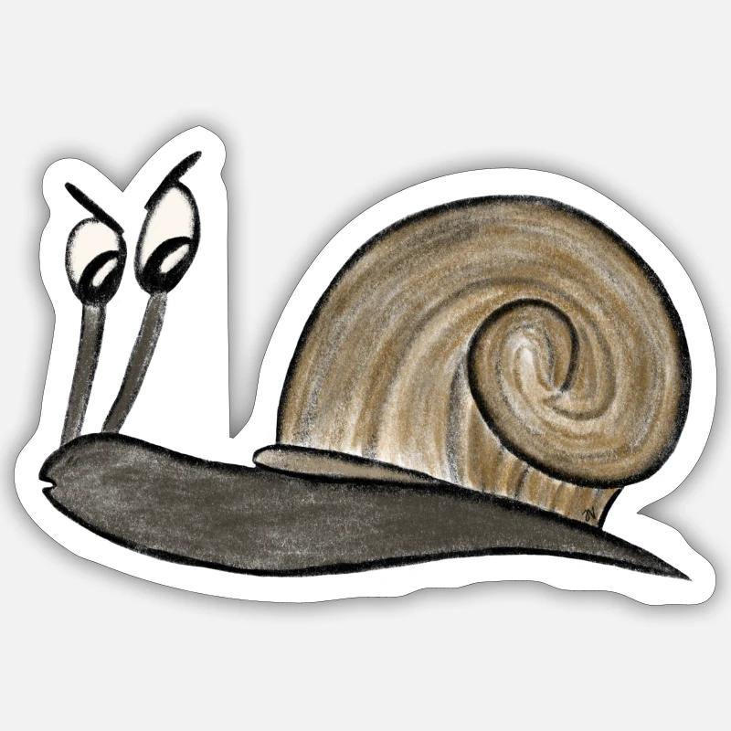 Skeptical snail Sticker size S (10 x 10 cm)