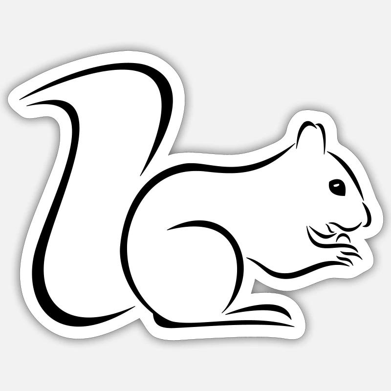 Eichhörnchen Sticker Größe S (10 x 10 cm)