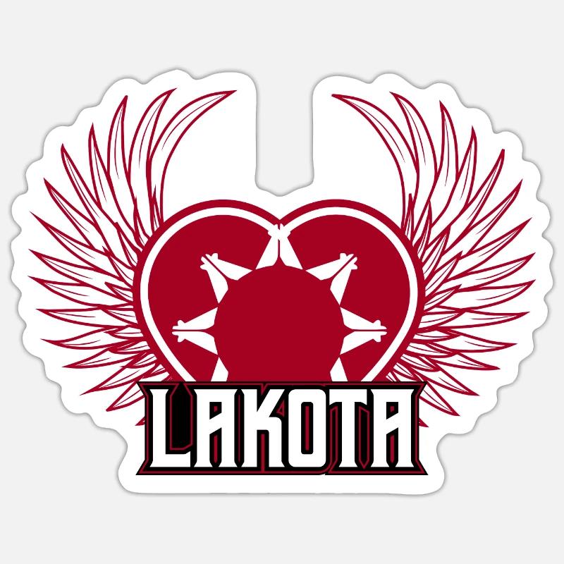 Lakota - Sticker taille S (10 x 10 cm) - blanc mat