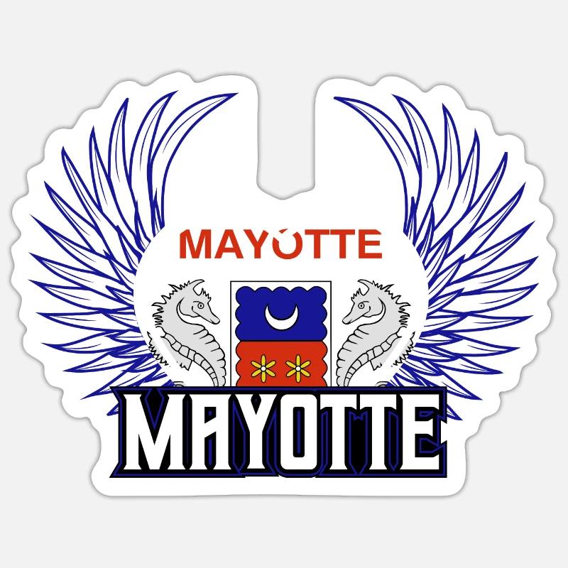 Mayotte - Sticker size S (10 x 10 cm) - white matte
