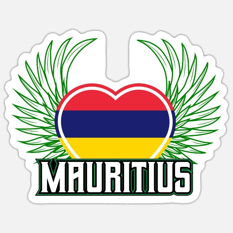 Maurice - Sticker taille S (10 x 10 cm) - blanc mat