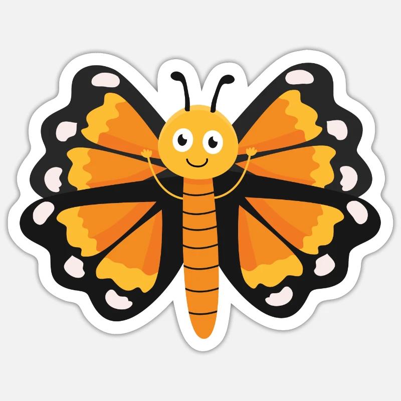 Butterfly - Sticker size S (10 x 10 cm) - white matte