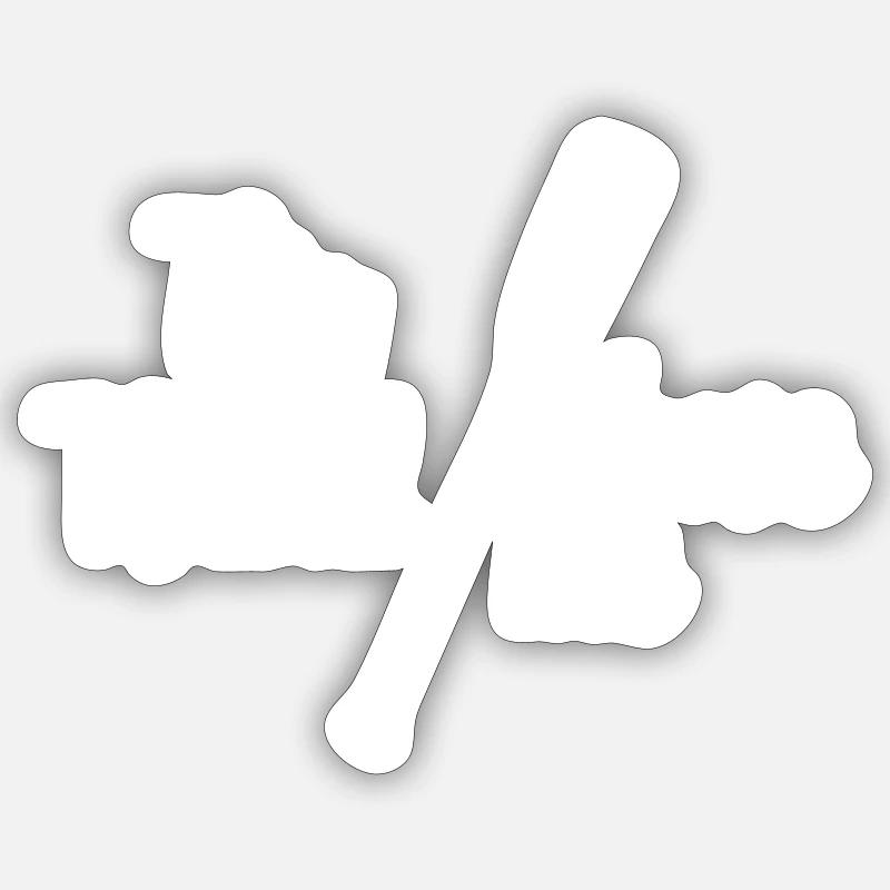 row - Sticker size S (10 x 10 cm) - white matte