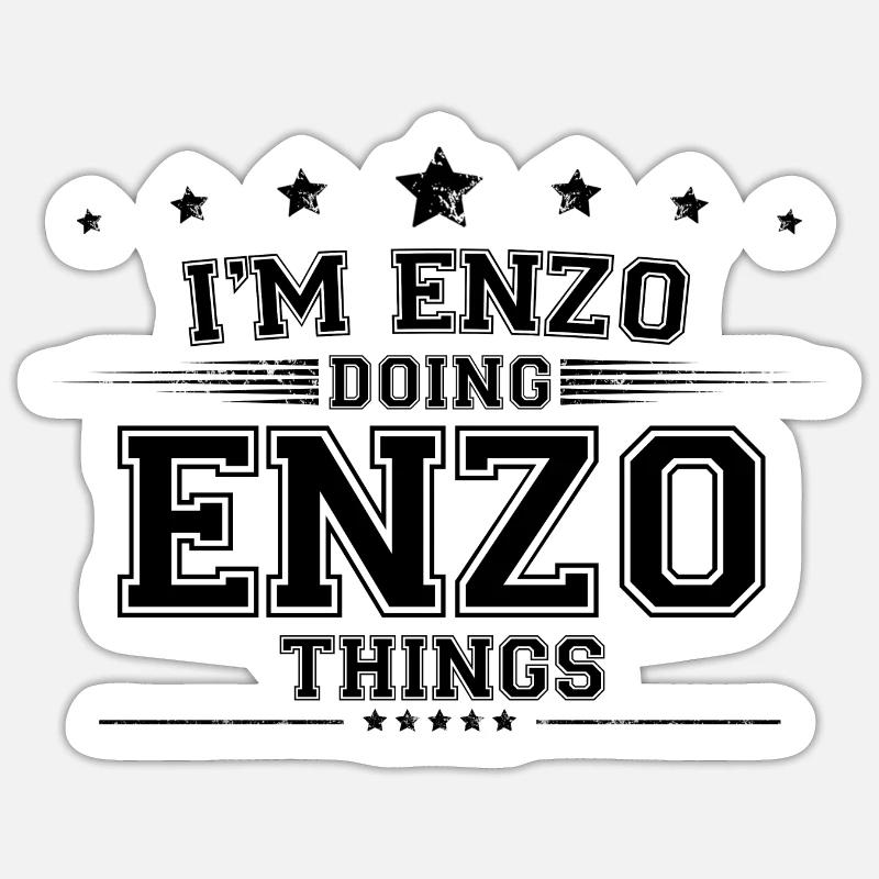 i’m Enzo doing Enzo things - Sticker size S (10 x 10 cm) - white matte