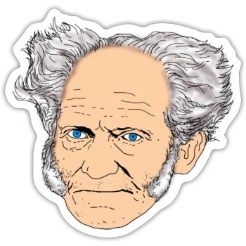 SCHOPENHAUER - Sticker size S (10 x 10 cm) - white matte - Front