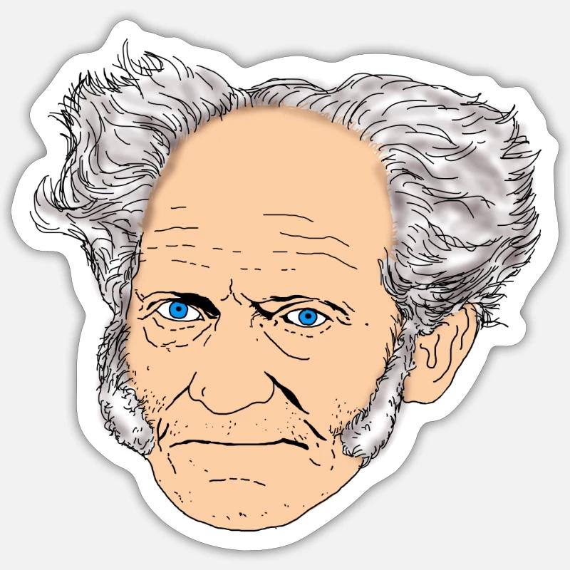 SCHOPENHAUER - Sticker size S (10 x 10 cm) - white matte