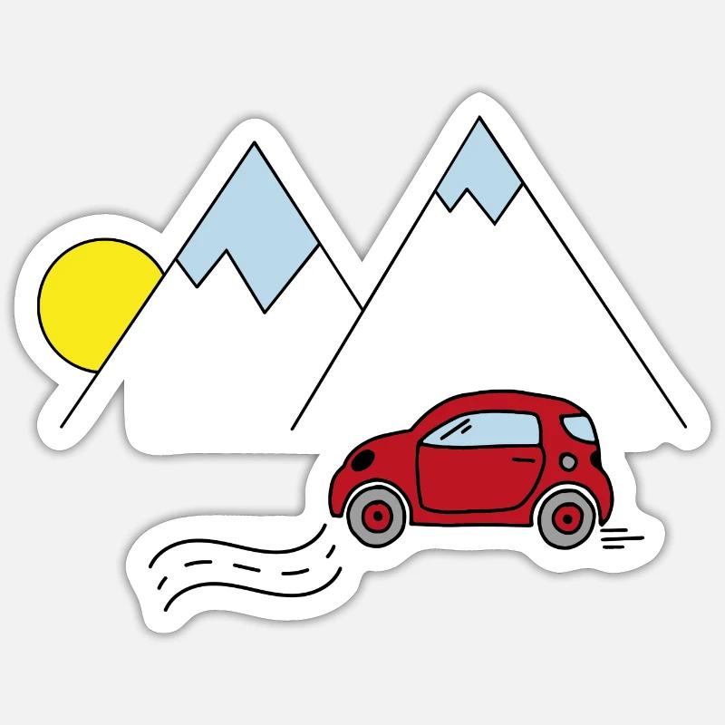 Auto - Sticker Größe S (10 x 10 cm) - Mattweiß