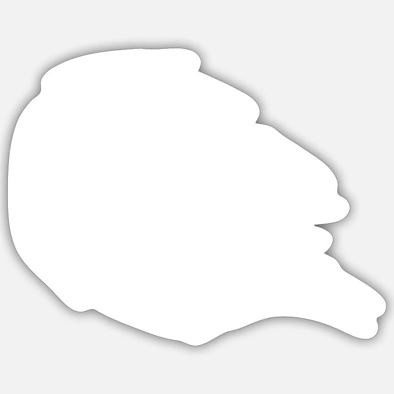 Wind Manga - Sticker Größe S (10 x 10 cm) - Mattweiß