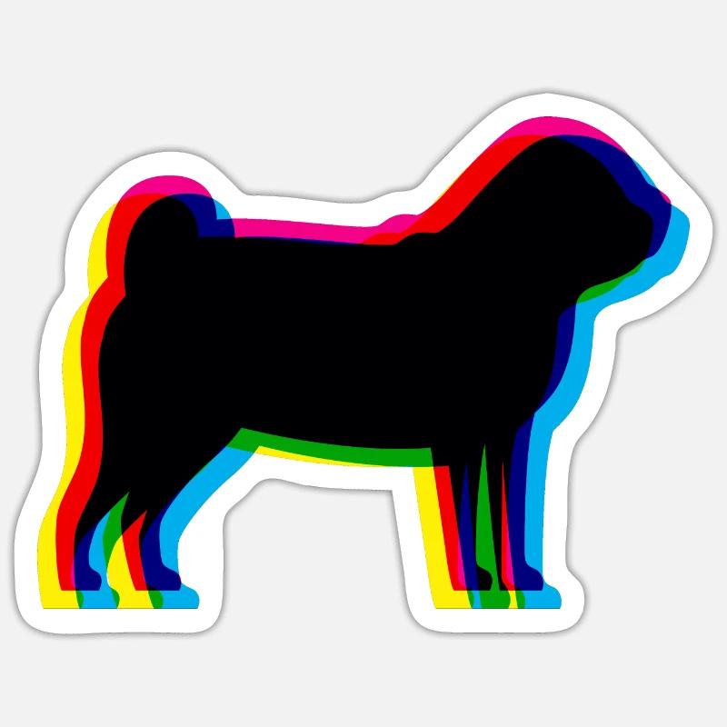 Carlin CMJN - Sticker taille S (10 x 10 cm) - blanc mat