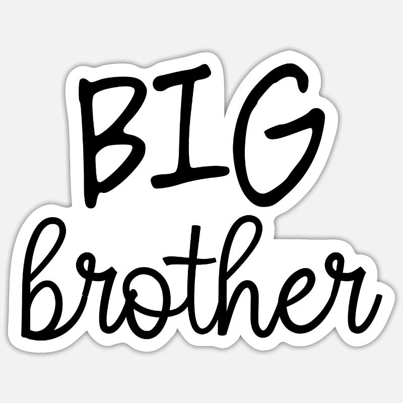 Big brother - Sticker size S (10 x 10 cm) - white matte