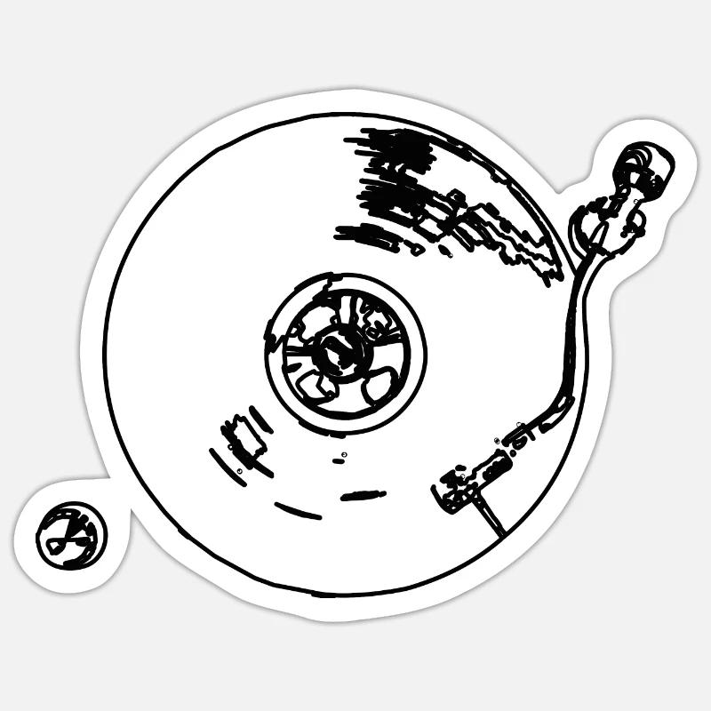 Électrophone Sticker taille S (10 x 10 cm)
