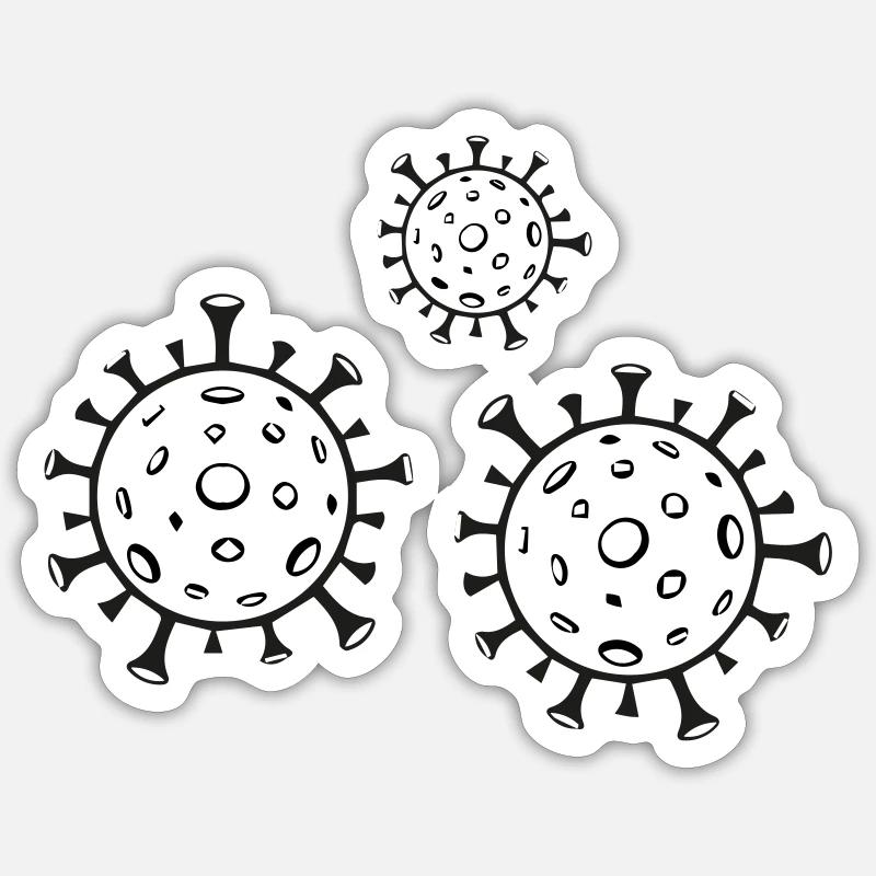 the virus - Sticker Größe S (10 x 10 cm) - Mattweiß