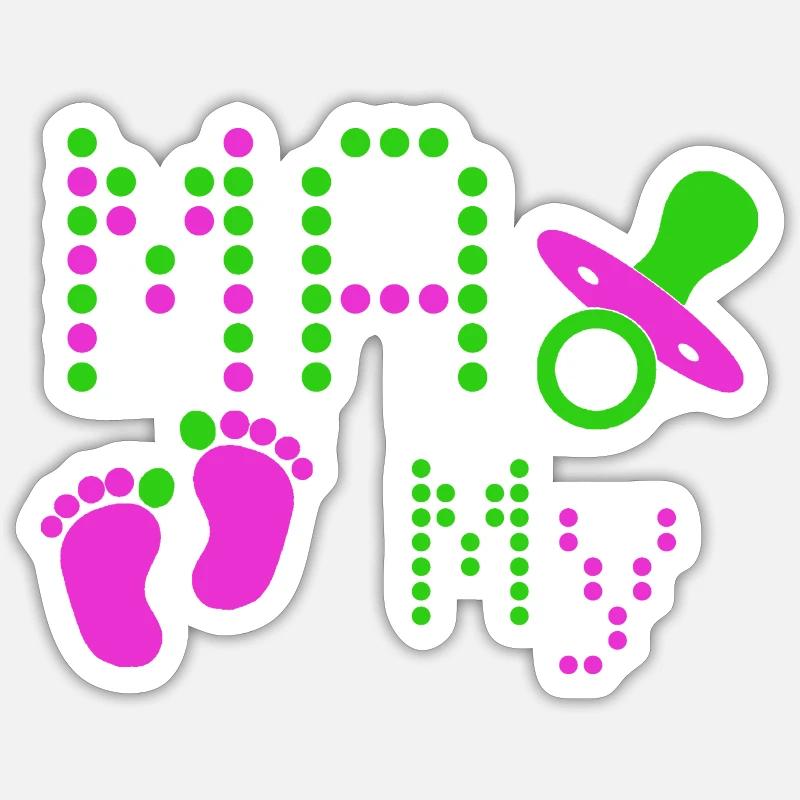 Mamy - Sticker taille S (10 x 10 cm) - blanc mat