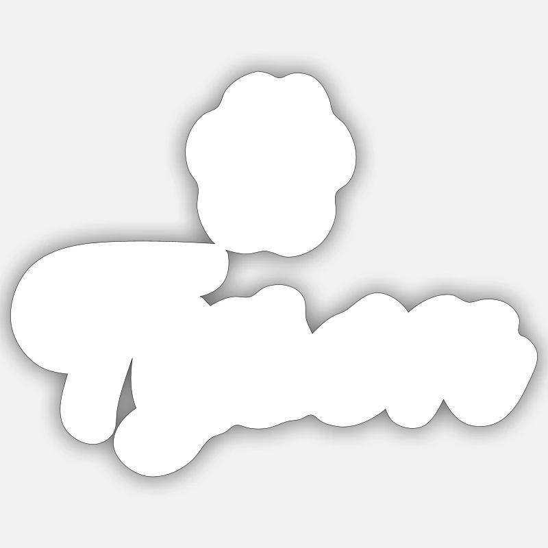Nom du chien TYSON avec patte - Sticker taille S (10 x 10 cm) - blanc mat