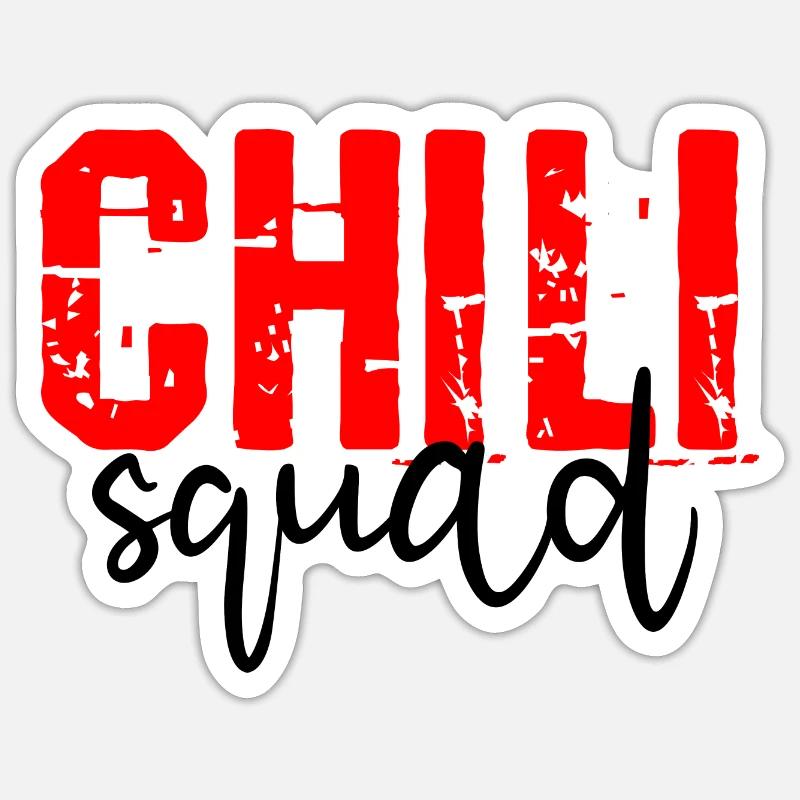 Chili Squad 4 Sticker Größe S (10 x 10 cm)