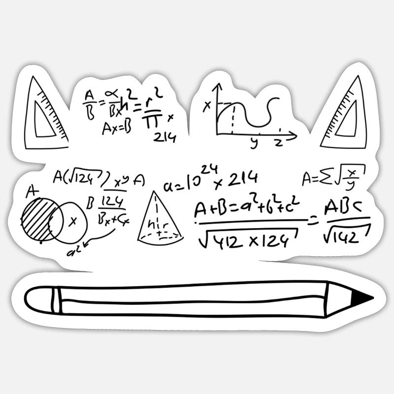 Matematica Sticker formato S (10 x 10 cm)