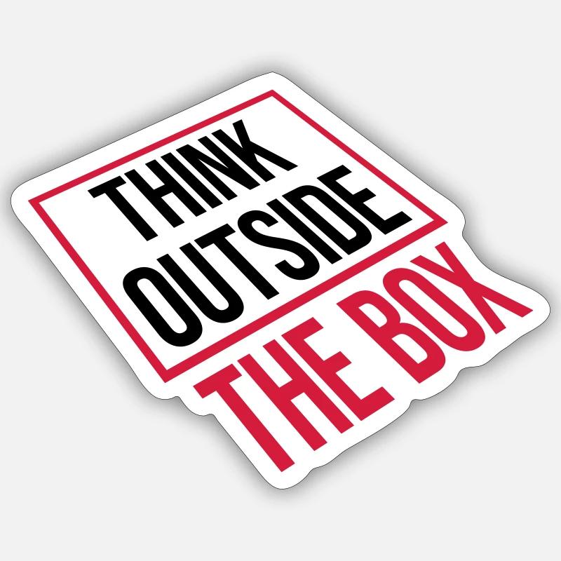 Thinking outside perspective Sticker size S (10 x 10 cm)