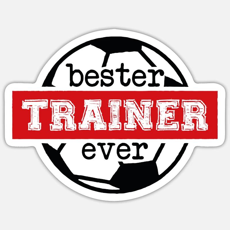 Bester Trainer ever! - Sticker Größe S (10 x 10 cm) - Mattweiß