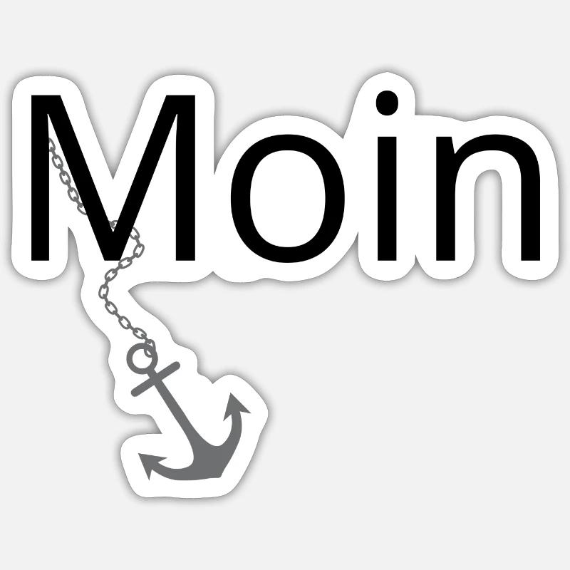 Moin - Sticker Größe S (10 x 10 cm) - Mattweiß