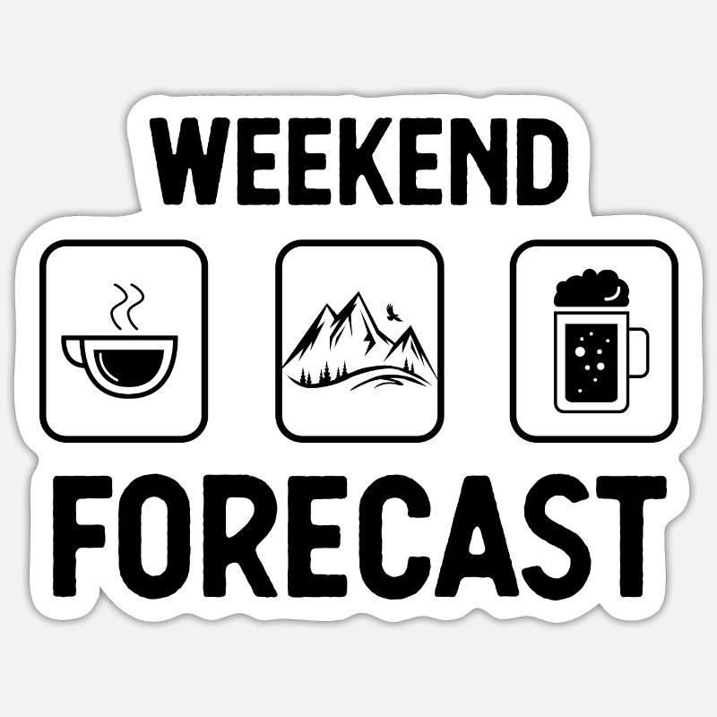 Weekend Forecast - (2) Sticker size S (10 x 10 cm)