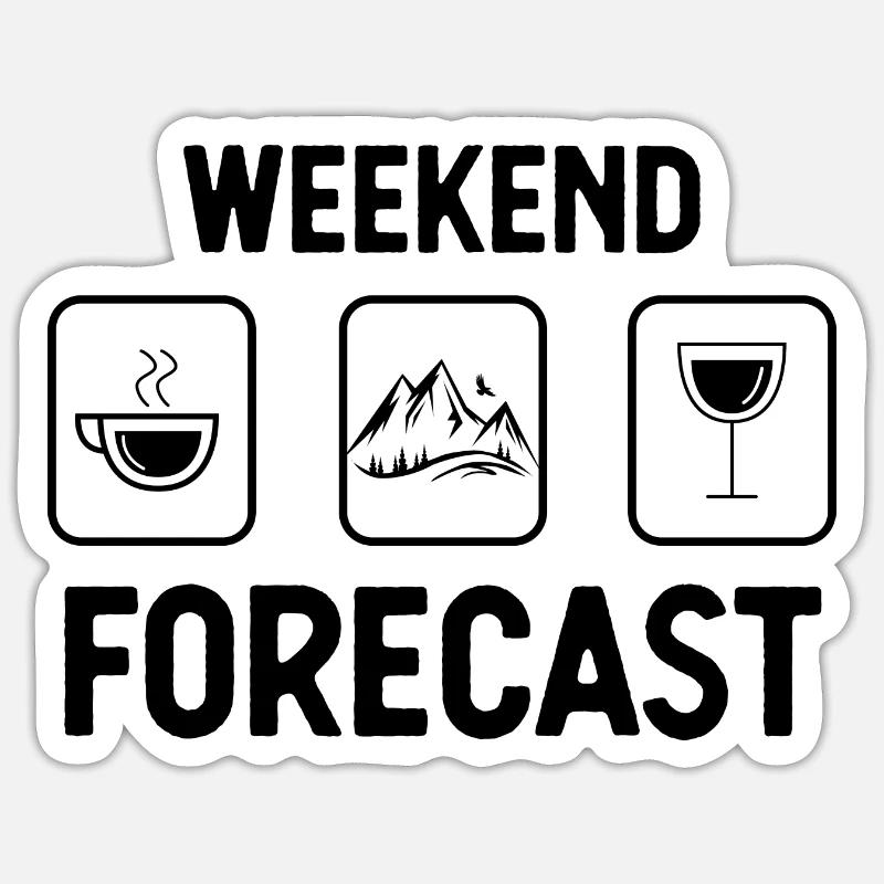 Weekend Forecast - Sticker size S (10 x 10 cm)