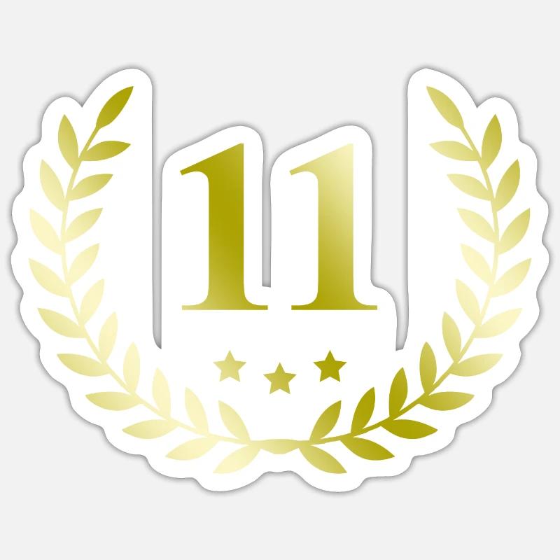 11 Number wreath Sticker size S (10 x 10 cm)