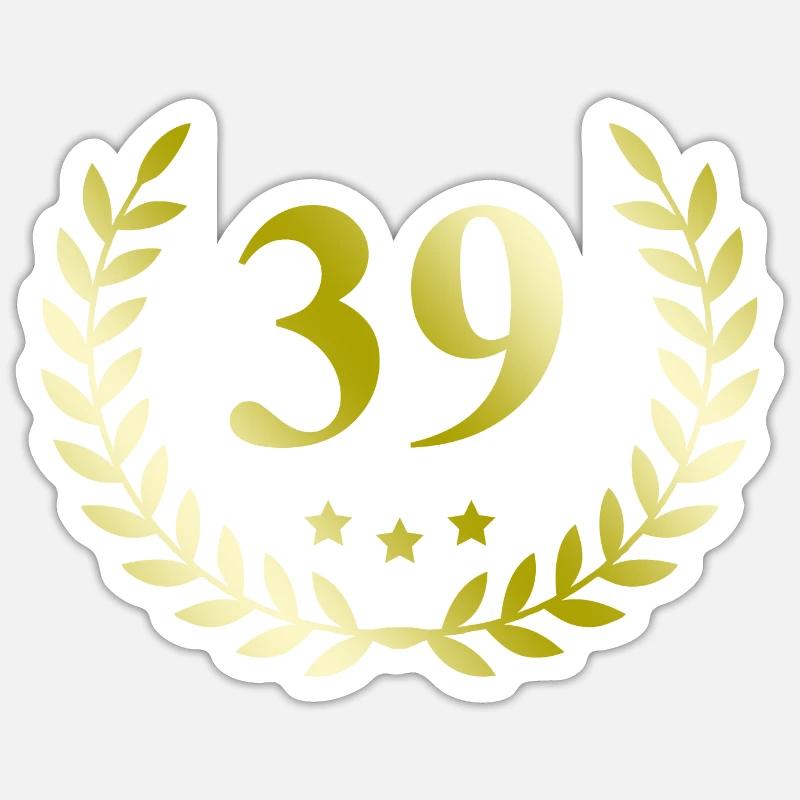 39 Couronne numérique - Sticker taille S (10 x 10 cm) - blanc mat