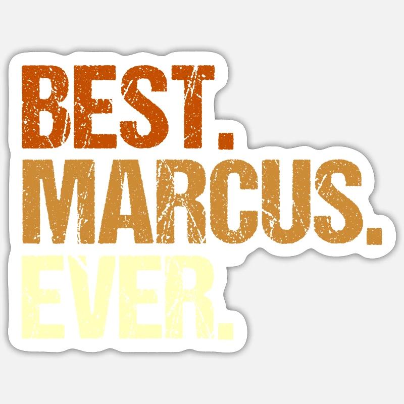 Marc - Sticker taille S (10 x 10 cm) - blanc mat