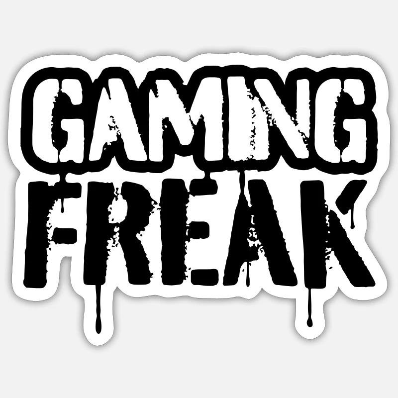 Gaming Freak - Sticker size S (10 x 10 cm) - white matte