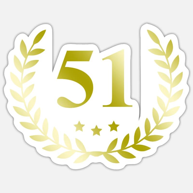 51 Couronne numérique - Sticker taille S (10 x 10 cm) - blanc mat