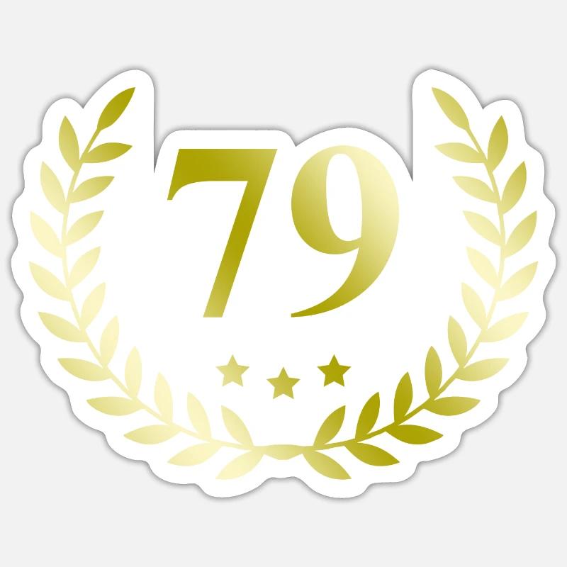 79 Couronne numérique - Sticker taille S (10 x 10 cm) - blanc mat
