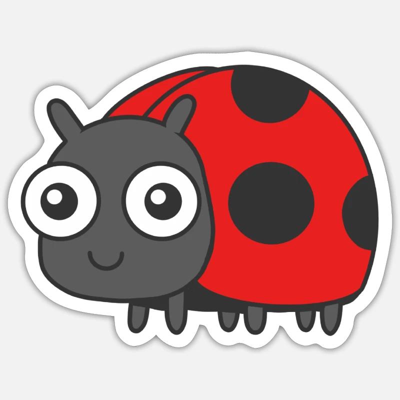 Glückskäfer Sticker Größe S (10 x 10 cm)