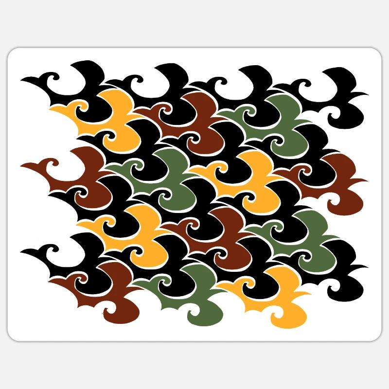 Birds flight 4 - Sticker taille S (10 x 10 cm) - blanc mat