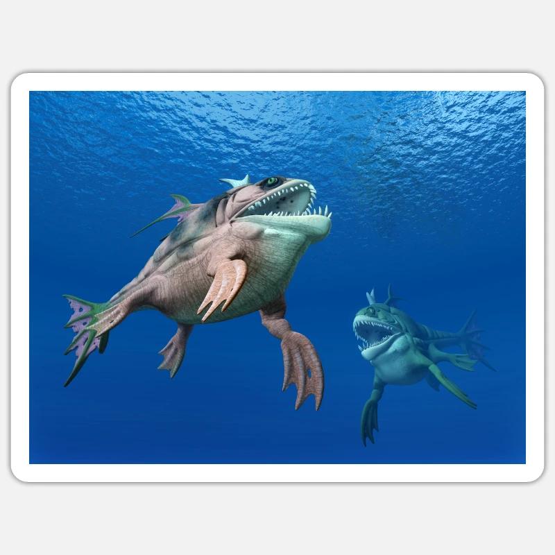 Monstrous fish Sticker size S (10 x 10 cm)